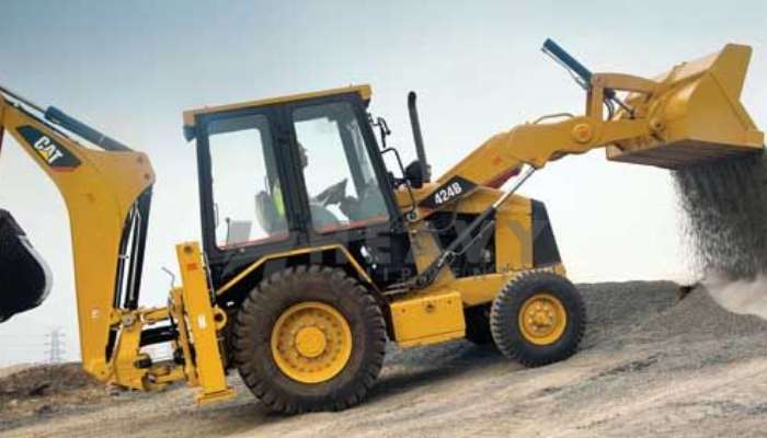 Cat 424B Backhoe Loader On Rent