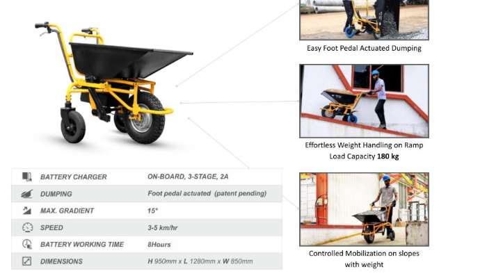 used jlg man lifter in ankleshwar gujarat electrical wheel barrow he 2036 1640171959.webp