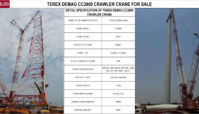 used terex crane in bijapur karnataka terex demag cc 2800 crawler crane for sale he 1774 1586691764.webp