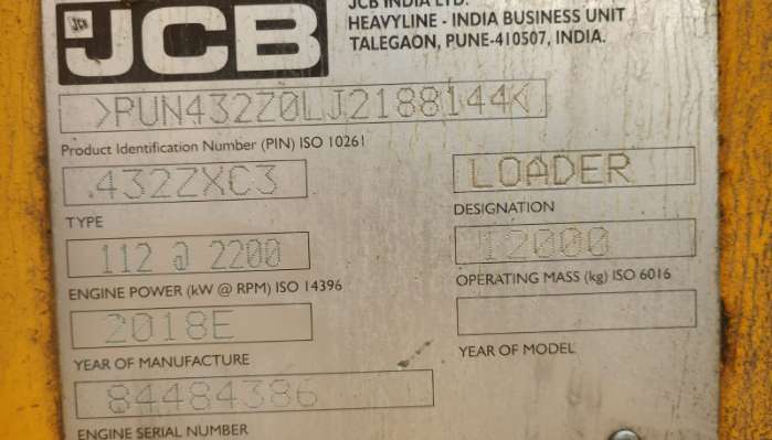 JCB 432ZX for sale