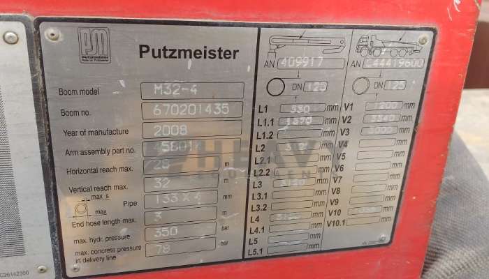 Putzmeister Boom Placer For Sale